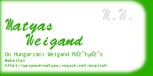 matyas weigand business card